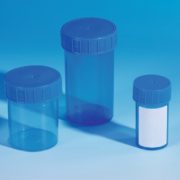 Blue polypropylene Containers for Food And Dairy Sampling
